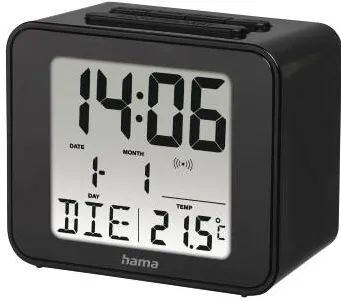 HAMA "Cube" Radio Alarm Clock, black