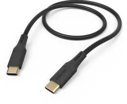 HAMA "Flexible" Charging Cable, USB-C - USB-C, 1.5 m, Silicone, black