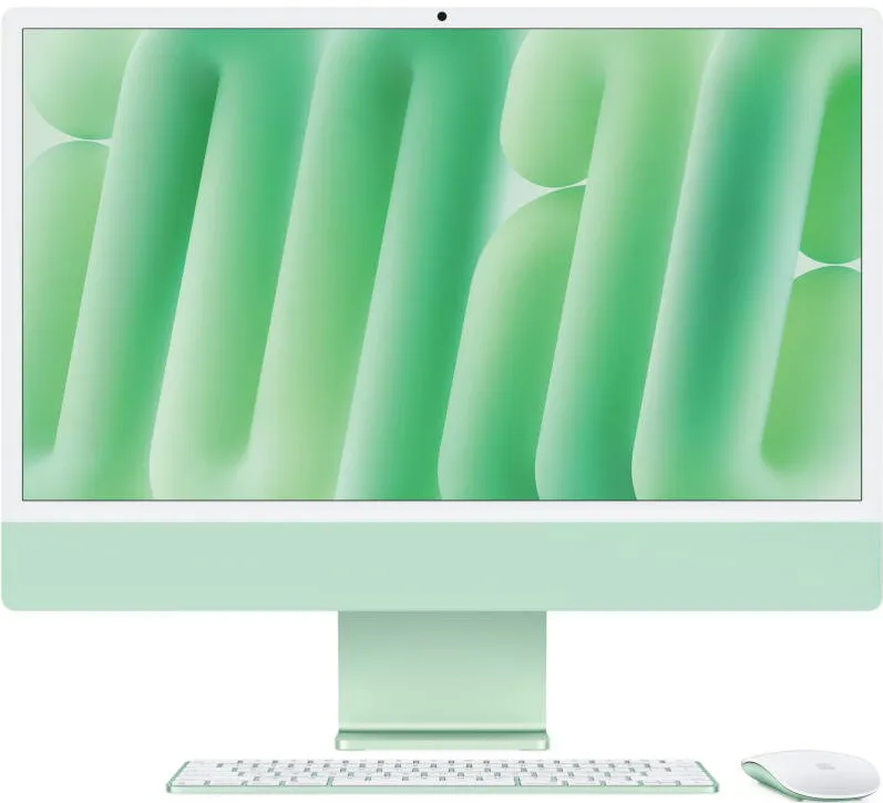 Sistem All in One Apple iMac 24 inch 4.5K Retina, Procesor M4, 16GB RAM, 256GB SSD, 10 core GPU, macOS Sequoia, RO keyboard, Green