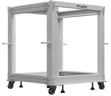 Rack LANBERG Open rack stand 19 inches 12U 600x600-1100 adjustable grey
