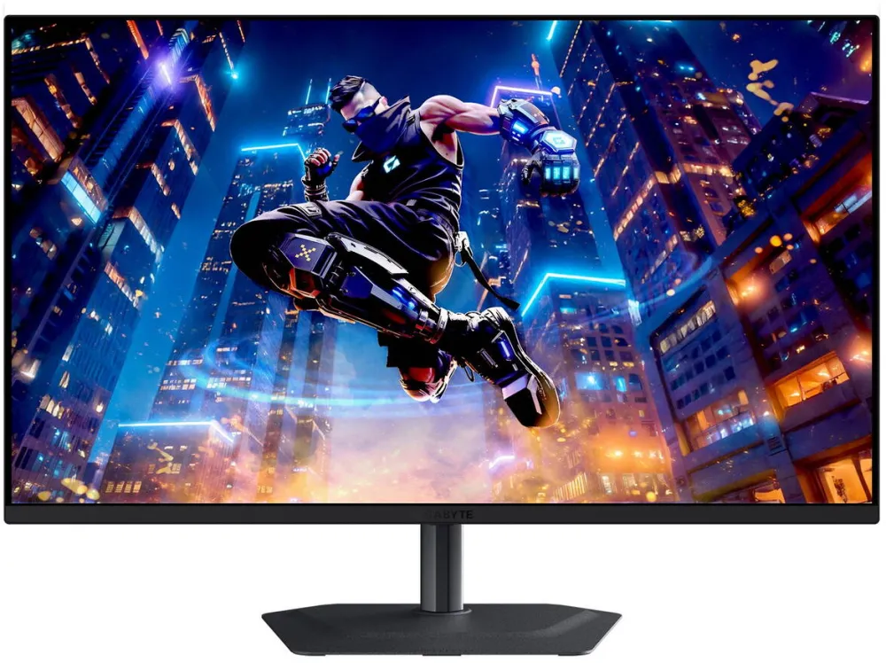 Monitor GIGABYTE Monitor Gaming GIGABYTE MO32U2, 31.5", UHD (3840 x 2160), QD-OLED, 240Hz, 0.03ms GtG, VESA DisplayHDR True Black 400, ClearMR 13000, Flicker-free, HDMI, DisplayPort, Pivot, Boxe 2x5W,Negru