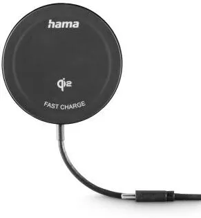 HAMA Wireless Qi2 Charger, Inductive Charging Pad, Fast Charging, 15 W, black