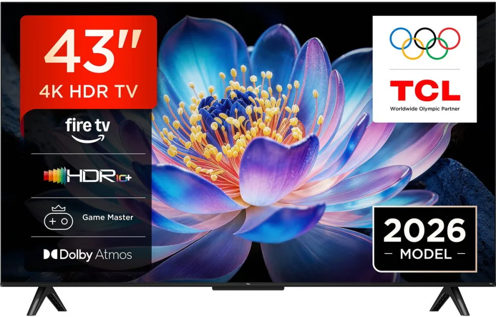 Televizor TCL LED 43V6D, 108 cm, Smart, 4K Ultra HD, Clasa E (Model 2026)