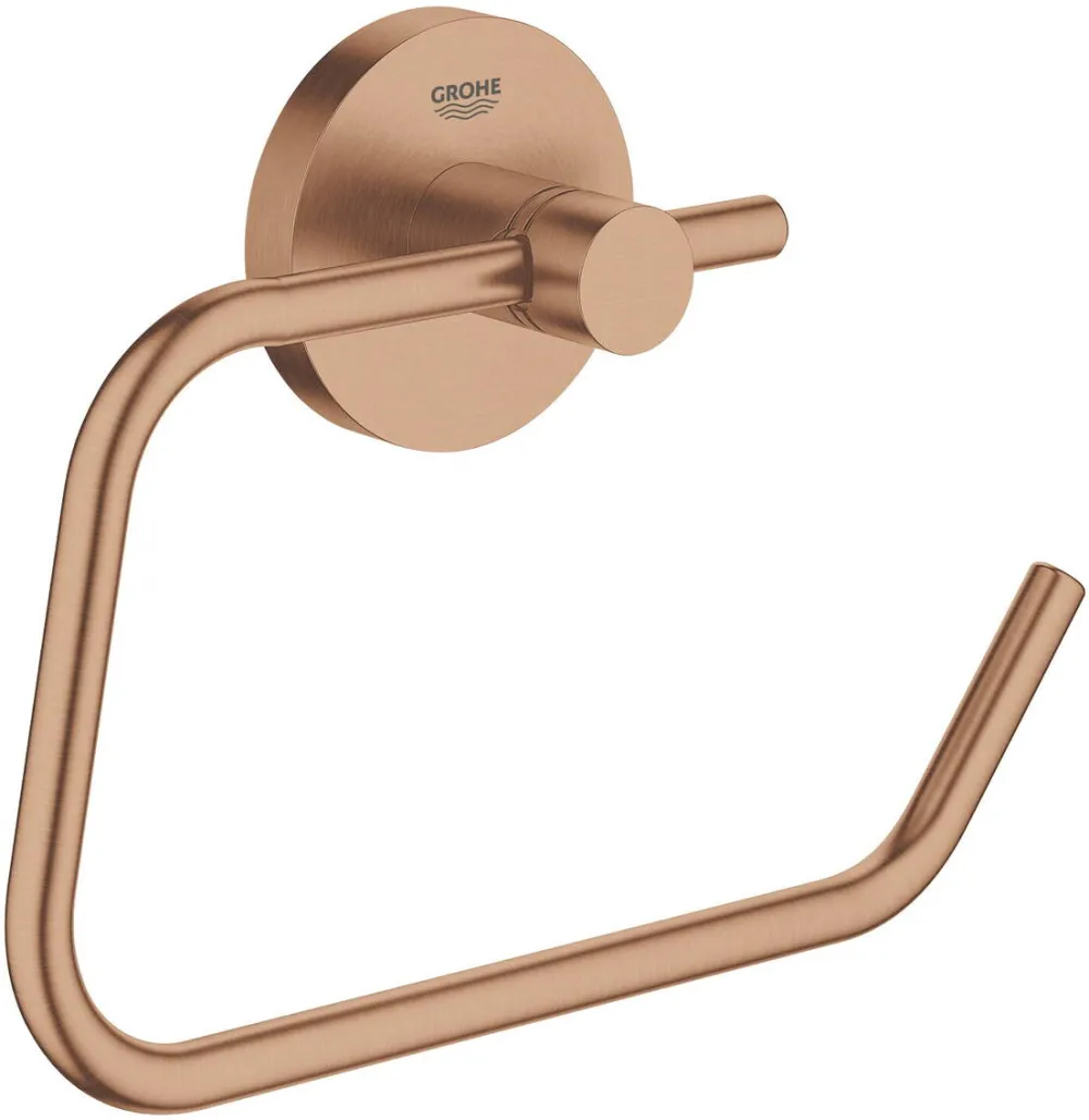 Grohe Suport hartie igienica Essentials 40689DL1, 1 rola, fixare ascunsa, mat, cupru