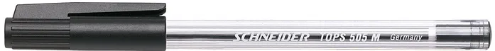 Schneider Pix Schneider Tops 505M, unica folosinta, varf mediu, corp transparent - scriere neagra