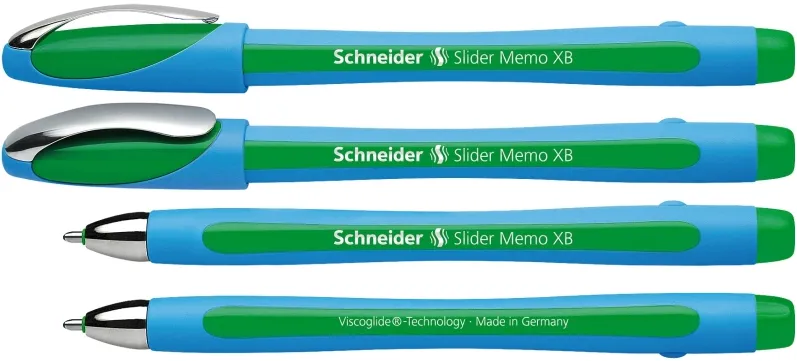 Schneider Pix Schneider Slider Memo XB, rubber grip, accesorii metalice - scriere verde