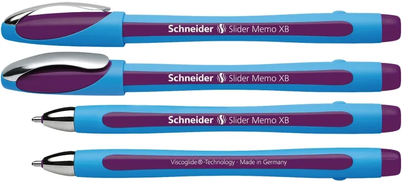 Schneider Pix Schneider Slider Memo XB, rubber grip, accesorii metalice - scriere violet