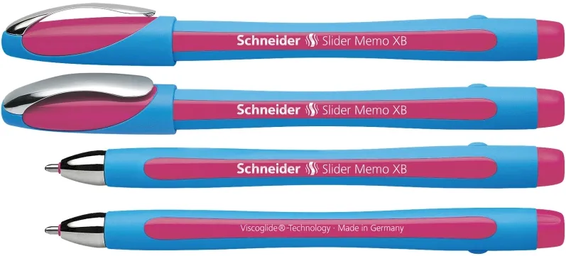 Schneider Pix Schneider Slider Memo XB, rubber grip, accesorii metalice - scriere roz