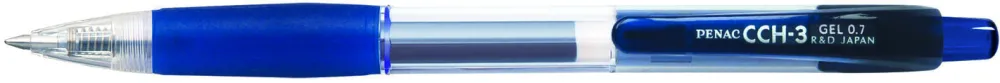 Penac Pix cu gel PENAC CCH-3, rubber grip, 0.7mm, corp transparent - scriere albastra