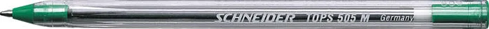 Schneider Pix SCHNEIDER Tops 505M, unica folosinta, varf mediu, corp transparent - scriere verde