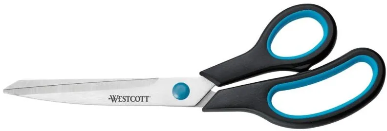 Westcott Foarfeca otel, 235 mm, cu rubber grip, WESTCOTT Easy Grip - 10 ani garantie