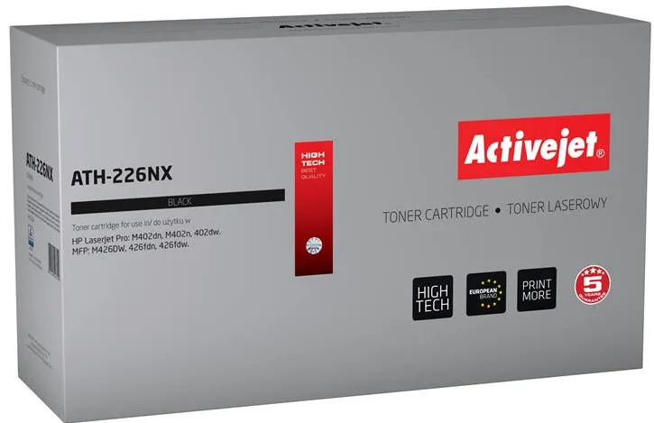 Toner imprimanta ACTIVEJET COMPATIBIL ATH-226NX for HP printer; HP 226X CF226X replacement; Supreme; 9000 pages; black