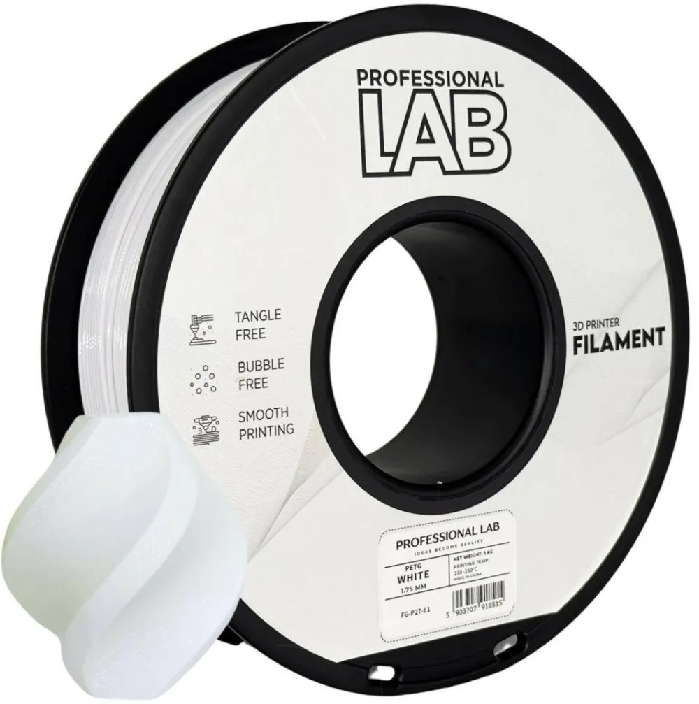 Professional lab Prof. lab 3D filament 1KG petg white
