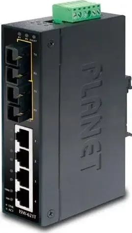 Switch Planet 4+2 100FX Port Multi-mode Industrial Ethernet Switch