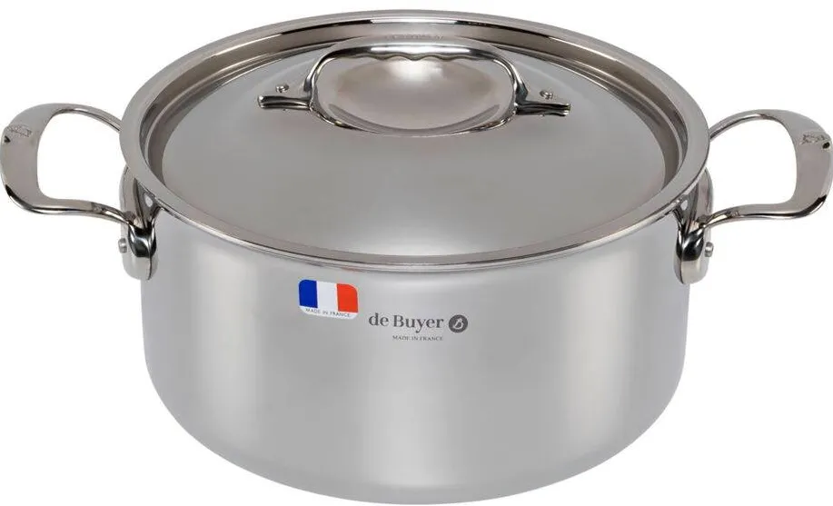 Oala inox De Buyer Affinity 3742.24 cu capac 24 cm