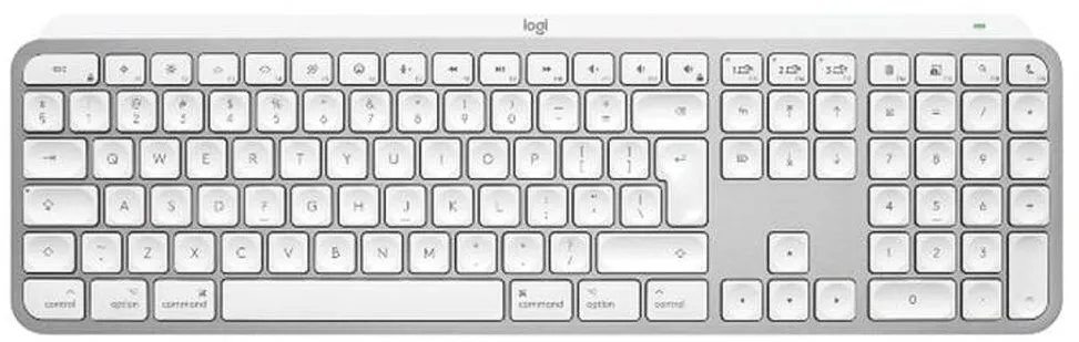 Kit Periferice LOGITECH Tastatura wireless Logitech MX Keys S for Mac, Bluetooth, Multidevice, compatibila MacOS & iOS, US INTL layout, Pale Grey