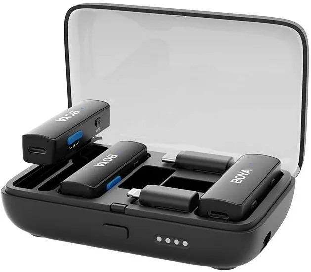 Microfon BOYA fara fir BOYALINK, USB-C, Lightning si 3,5 mm, calitate inegalabila a sunetului