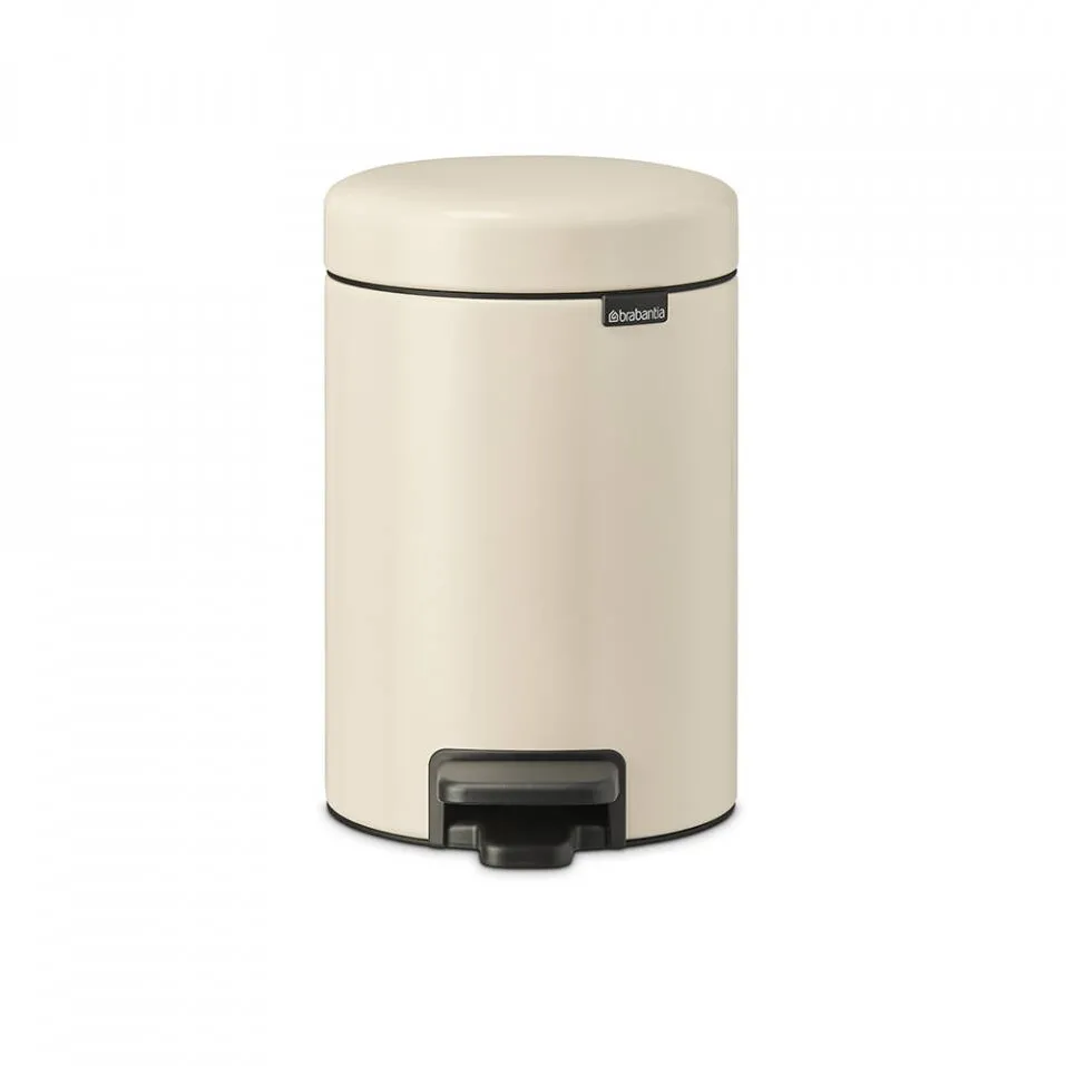 Brabantia Cos de gunoi cu pedala, bej soft, inox, 3 l, NewIcon, - 8710755149887