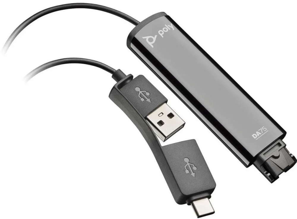 Adaptor USB la QD HP Poly DA75 786C6AA, negru