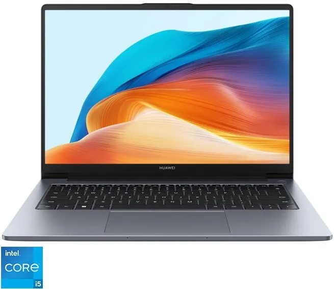 Laptop Huawei Laptop Huawei Matebook D 14 cu procesor i5-12450H pana la 4.40GHz, 14'', IPS, 16GB LPDDR4x, 512GB SSD, Intel® UHD Graphics, Windows 11 Home, Space Gray