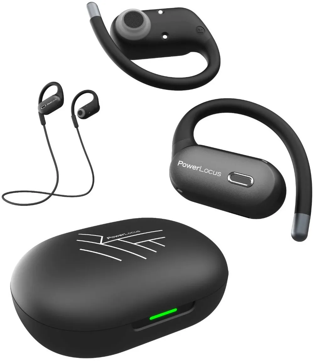 Casti Bluetooth PowerLocus Bluetooth Wireless Open-Ear Move, Black