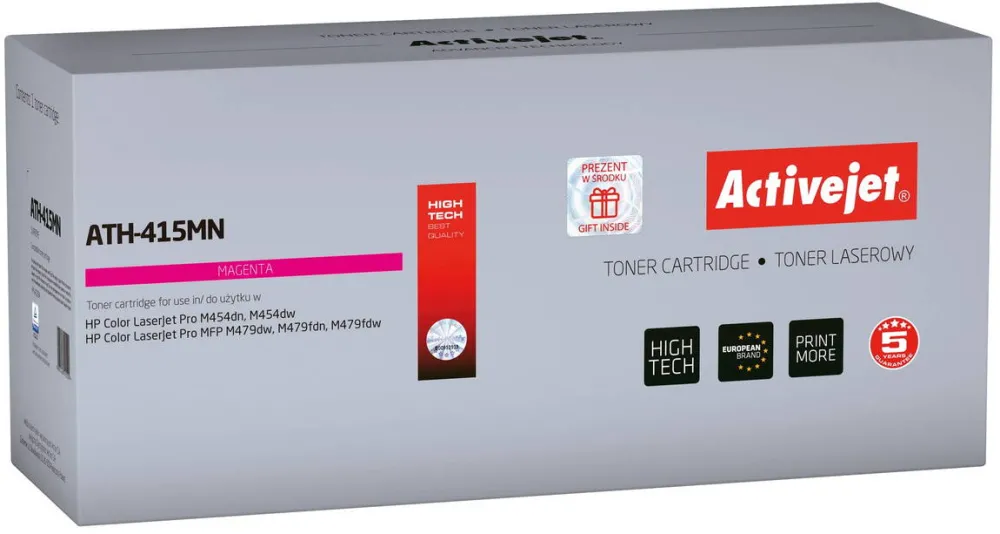 Compatibil ACTIVEJET ATH-415MN for HP printers; Replacement HP 415A W2033A; Supreme; 2100 pages; Purple, with chip