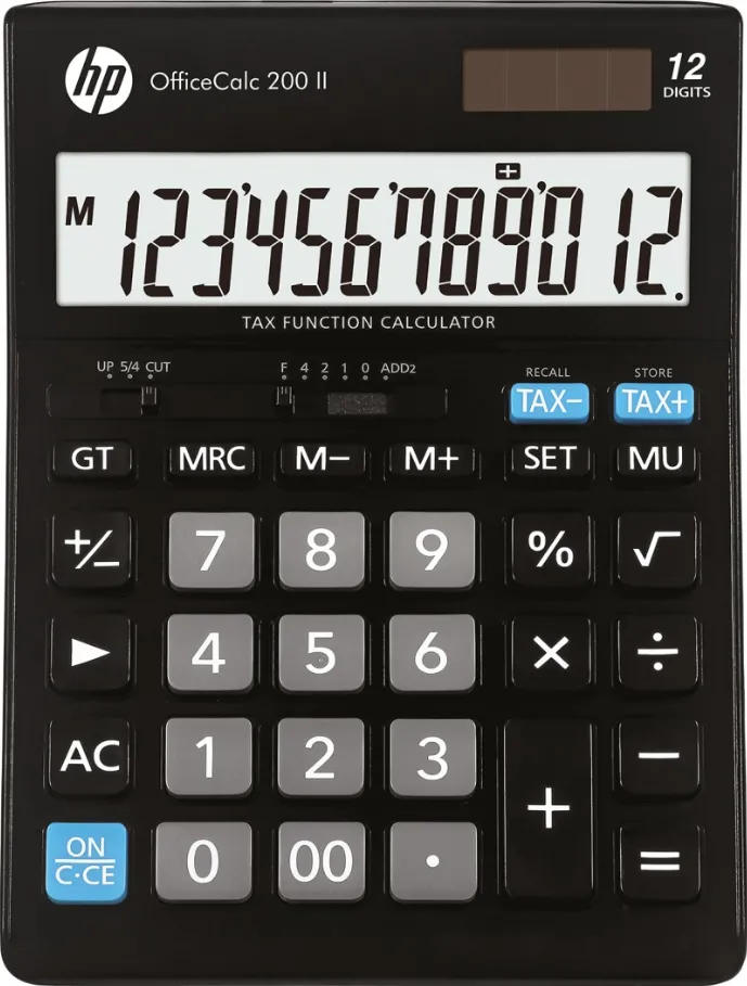 HP Calculator de birou, 12 digits, 179x125x30mm, solar power, HP OC200