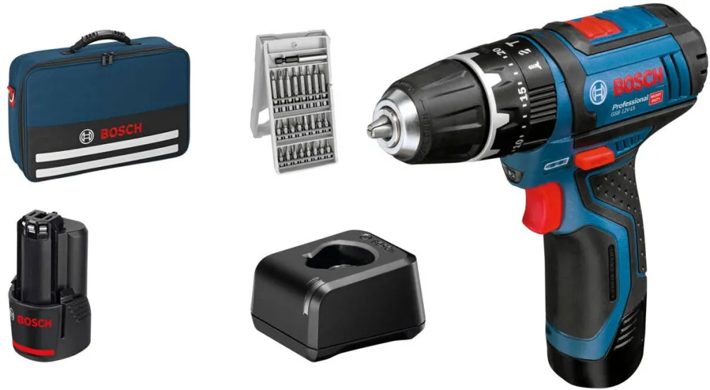 BOSCH GSB 12V-15 Professional Masina de Gaurit cu Acumulator