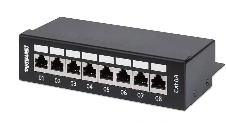 Patchpanel Intellinet 8-Port Cat6a FTP Desktop Negru