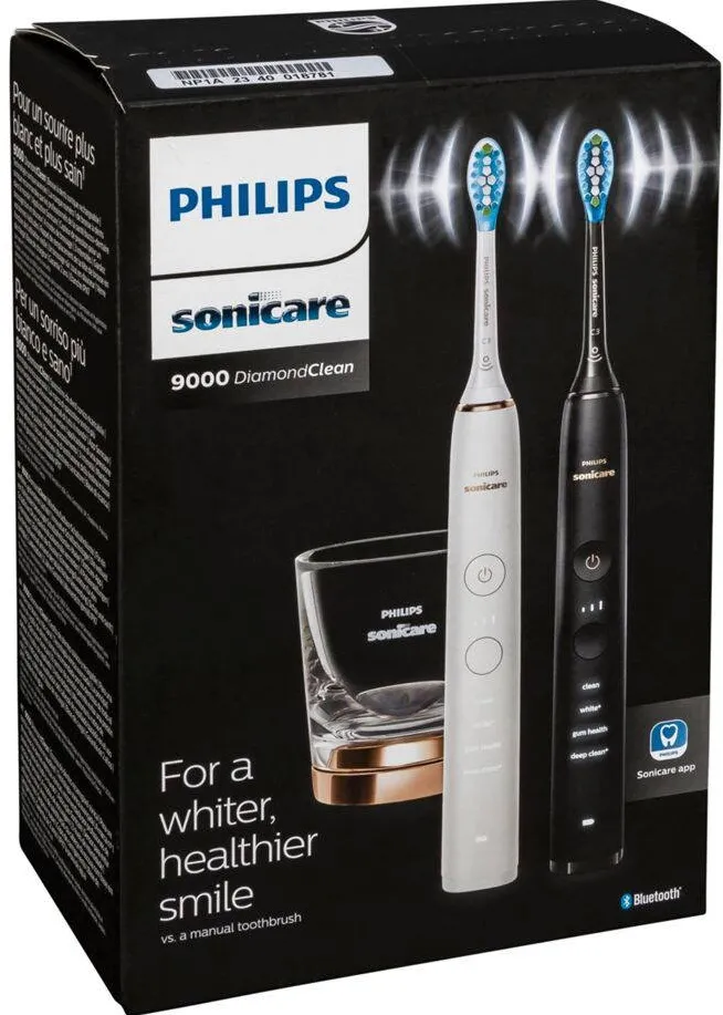Philips Set 2 periute de dinti electrice sonice DiamondClean 9000