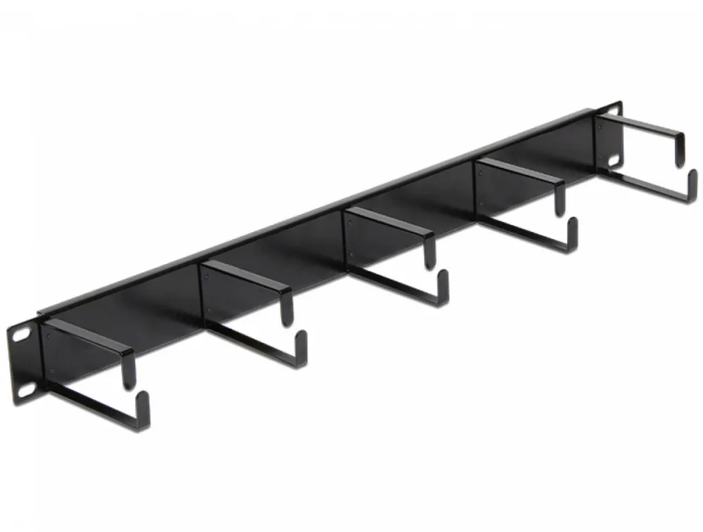 Accesoriu Retea DELOCK 19" Cablu management 1HE Negru