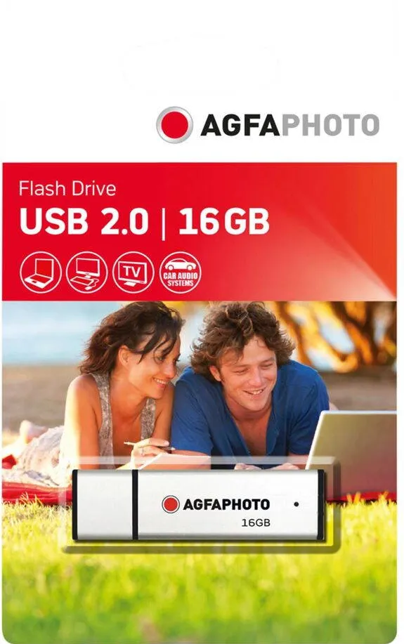 Memorie USB AgfaPhoto USB 2.0, 16GB, Silver