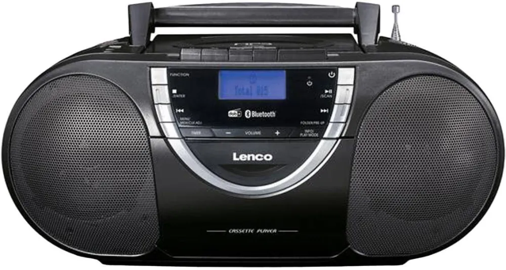 Lenco Radio casetofon, Lenco DAB+-Radio/Boombox SCD-6900, Caseta, CD/MP3 player, FM, DAB+, N