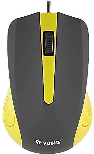 Mouse Yenkee USB wired mouse, 3 buttons, rubberized surface