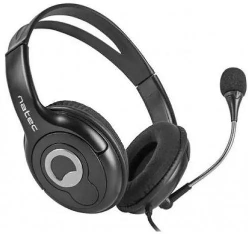 Casti Over-Head Natec Bear 2 Headphones + Microphone, 2x Mini Jack 3,5mm