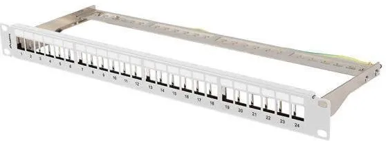 Accesoriu Retea LANBERG Patch panel Lanberg, 24 porturi, 1U, 19", Gri