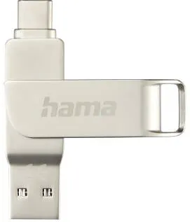 Memorie USB HAMA "C-Rotate Pro" USB Stick, USB-C 3.1/3.0, 128GB, 100MB/s, silver