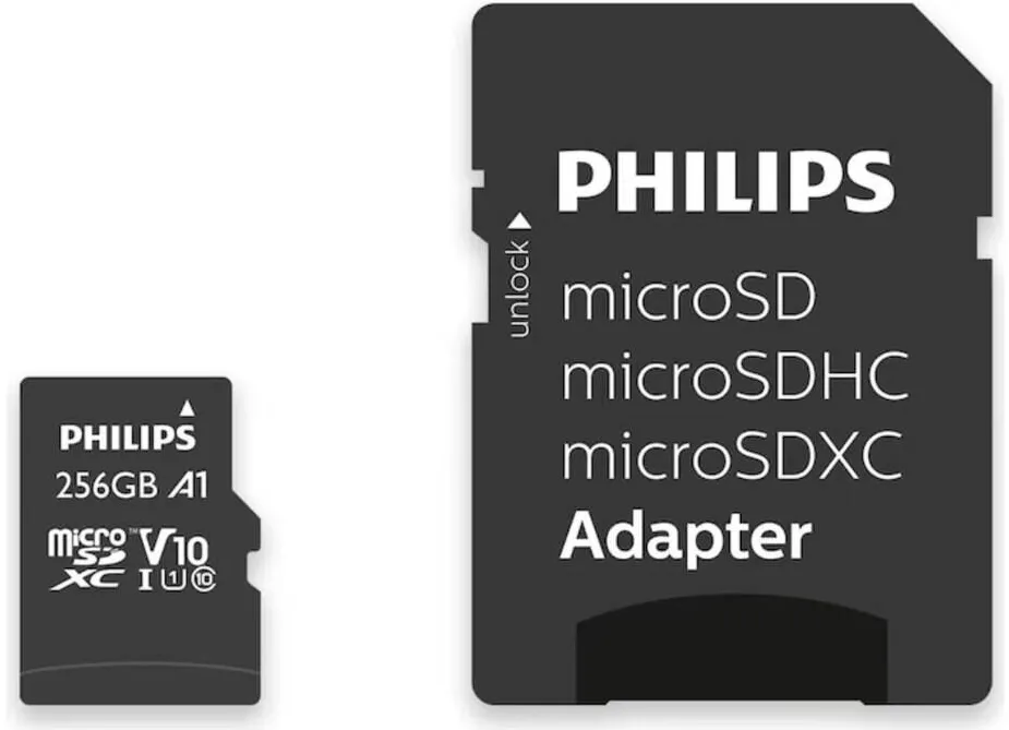 Card de Memorie Philips MicroSDXC, 256GB, Class 10, UHS-I, U1, Adaptor inclus
