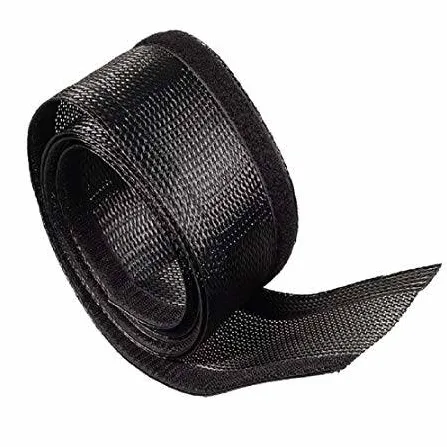 Organizator cabluri elastic cu velcro MACLEAN MCTV-675 B negru 1.8 m