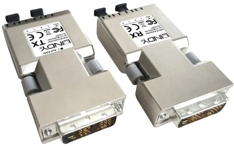 KVM Lindy Extender DVI-D Single Link LWL/Fibre Optic 500m