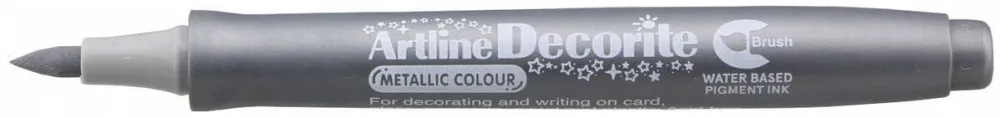 Artline Marker ARTLINE Decorite, varf flexibil (tip pensula) - argintiu