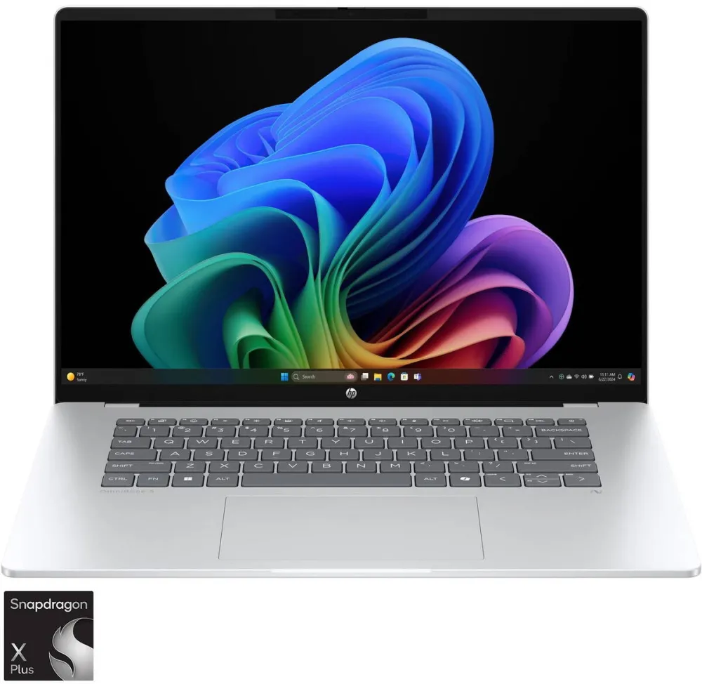 Laptop HP Laptop HP OmniBook 16-bf0000nn cu procesor Qualcomm® Snapdragon X Plus - X1P-42-100 pana la 3.4GHz, 16.0", 2K, Snapdragon X Plus - X1P-42-100 RAM, 1TB SSD, Qualcomm® Adreno™, Windows 11 Home, Glacier Silver