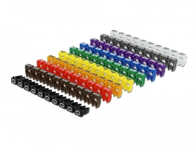 DELOCK Set 100 clipsuri cabluri, Delock, PVC, Multicolor