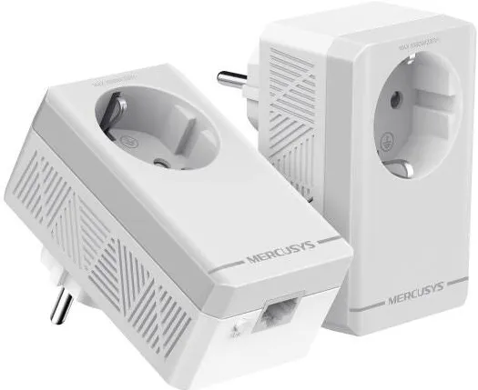 TP-Link Kit Adaptor Powerline Mercusys MP300P KIT, AV600, priza integrata