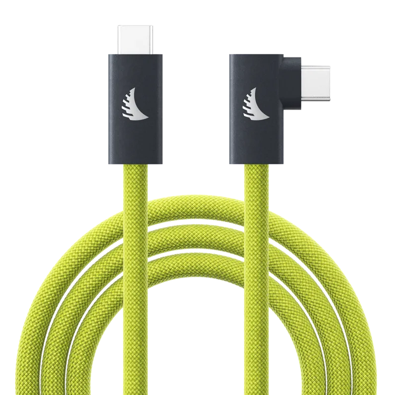 Angelbird Cable I USB-C 3.2 I Solid Flex Tether Cable Right-Angle I Lime I 4,5 m