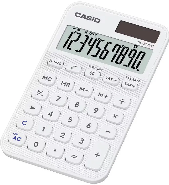 CASIO Calculator de birou SL-310YC-WE alb