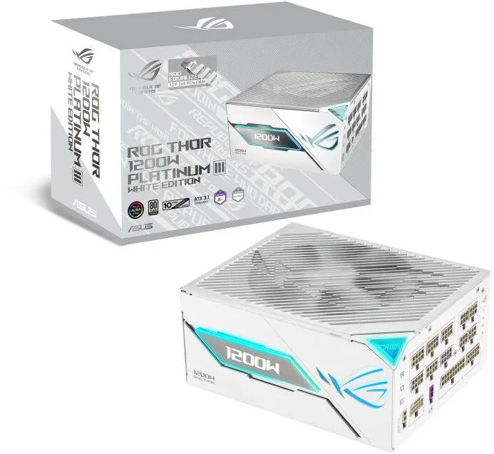 Sursa PC Asus ROG Thor White Edition 1200W RGB ATX 3.1