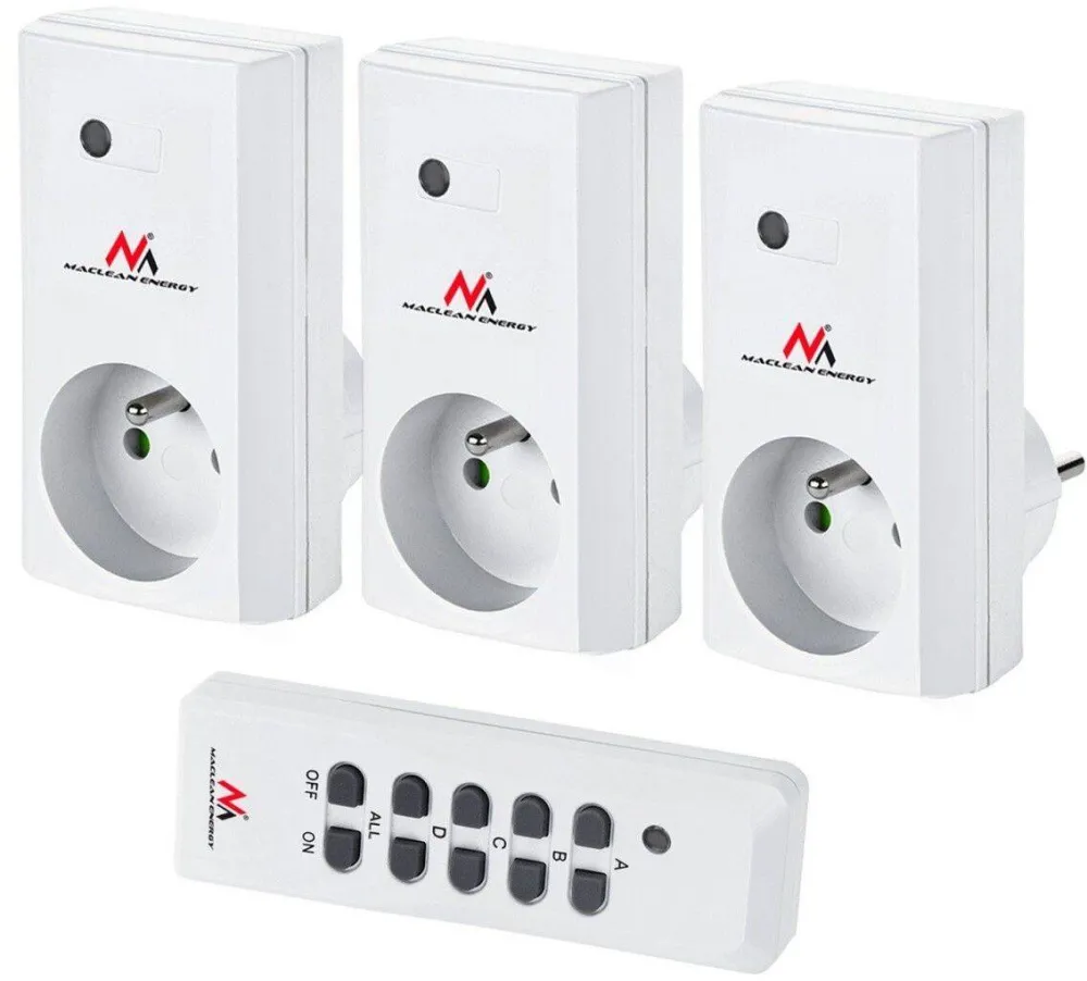 Set 3 prize albe de perete controlabile din telecomanda MACLEAN MCE153