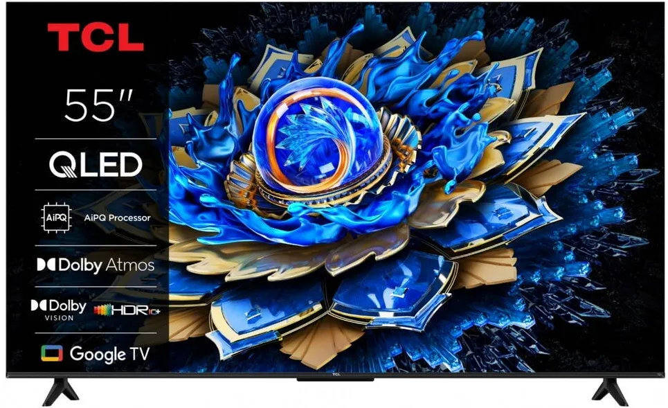 Televizor TCL QLED 139 cm (55") 55T69C, Ultra HD 4K, Smart TV, WiFi, CI+