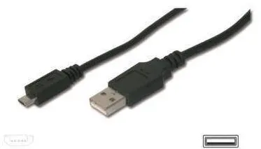 Assmann USB Male la microUSB Male, 1 m, Black